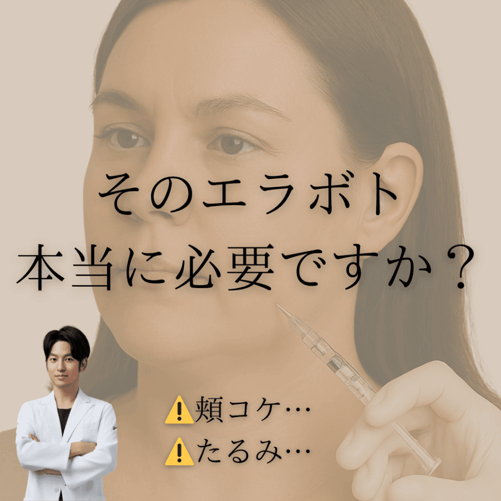 非公開: そのエラボト、本当に必要ですか？頬こけ、たるみに注意