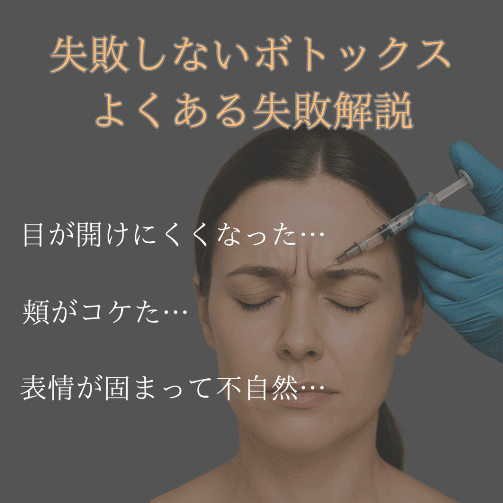非公開: 失敗しないボトックス、よくある失敗解説