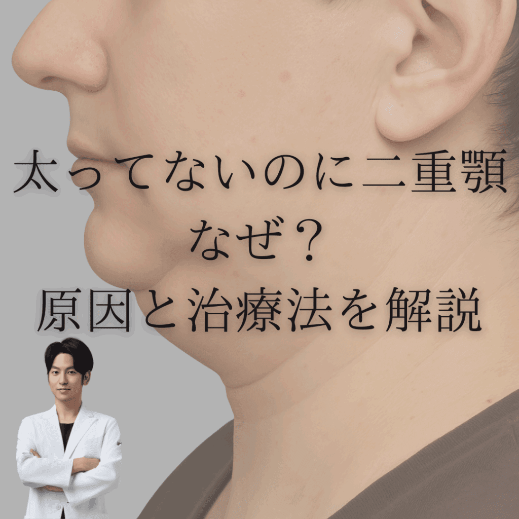 非公開: 太ってないのに二重顎、なぜ？原因と治療法を解説