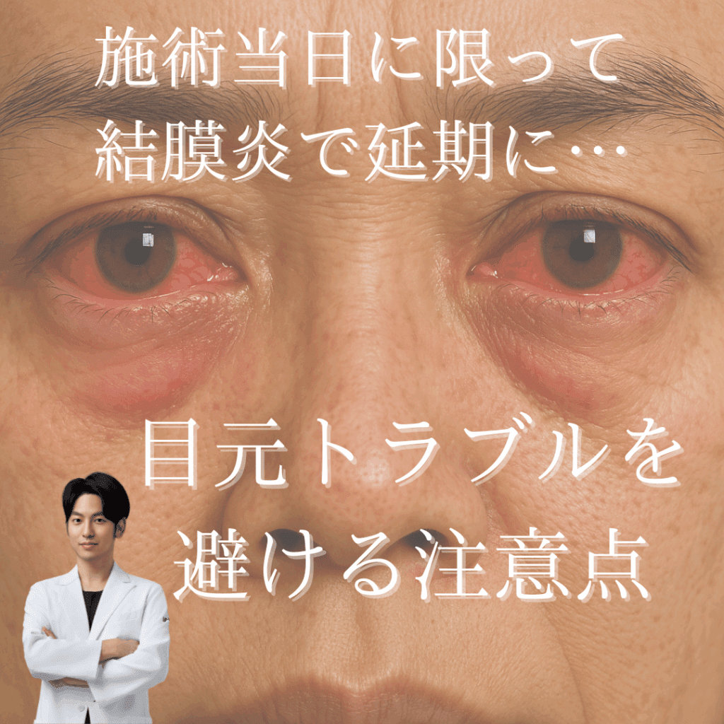 非公開: 目元治療前必読！結膜炎や皮膚トラブルで施術延期ならないために