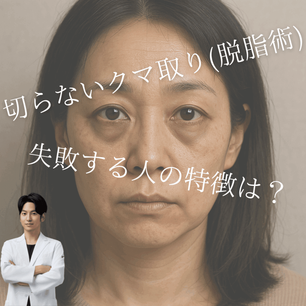 非公開: 切らないクマ取り(脱脂術)で失敗する人の特徴