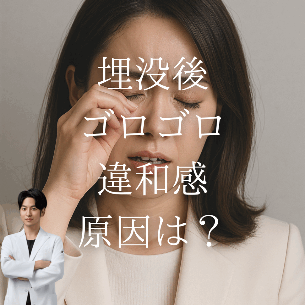 非公開: 埋没後のゴロゴロ、違和感。その原因、対処法は？