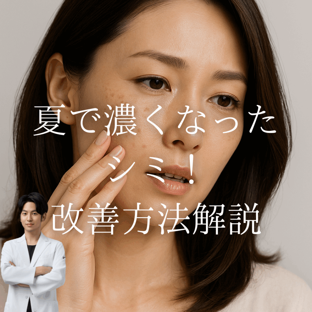 非公開: 夏で濃くなったシミ！改善方法を解説