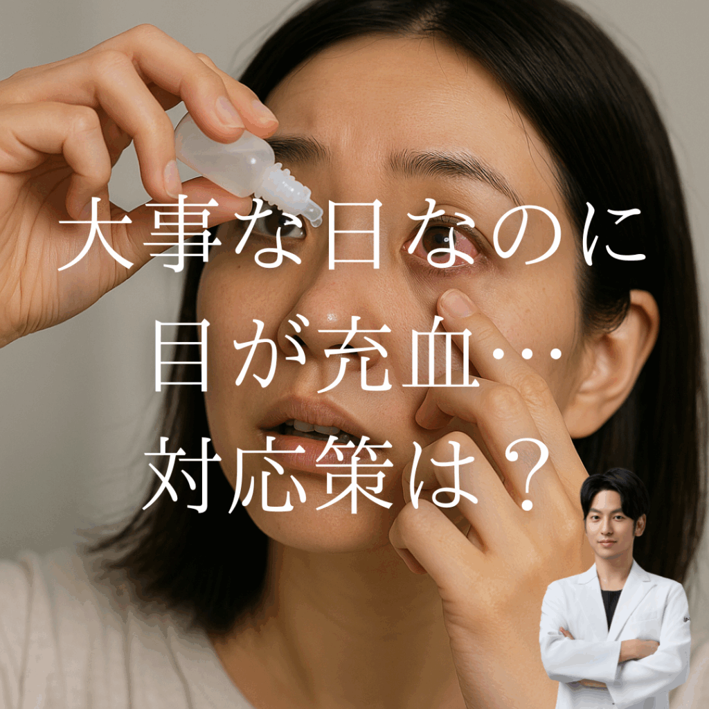 非公開: 大事な日なのに目が充血…対応策は？