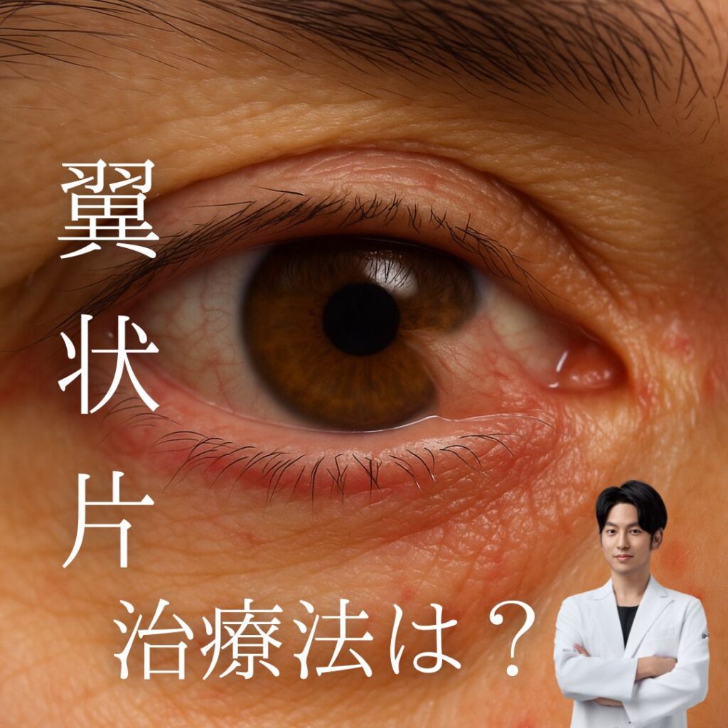 非公開: 黒目に白目が伸びてくる？翼状片とは