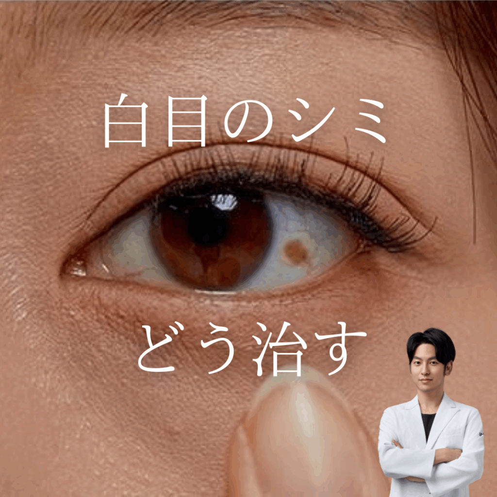 非公開: 気になる白目のシミ、レーザーで取れます
