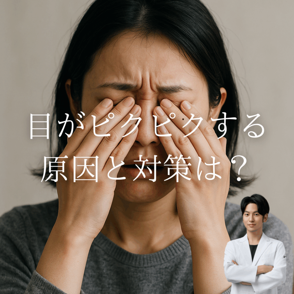 非公開: 目がピクピクする、原因と対策は？