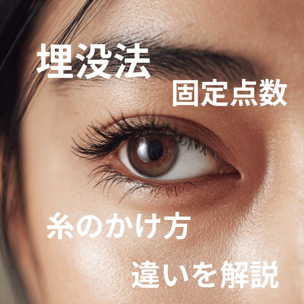 埋没は結局何法がいい？②固定点数・糸のかけ方・糸の種類を比較