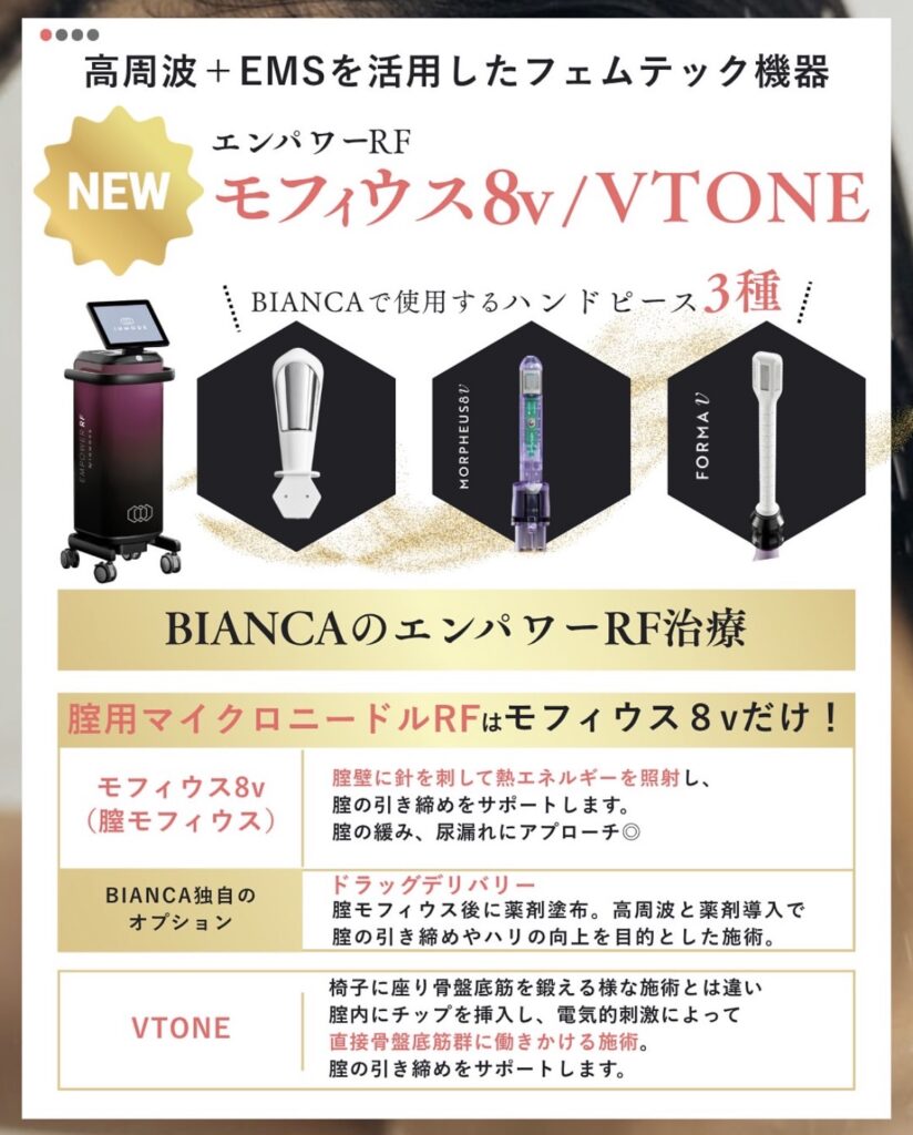 新しく仲間入りしたフェム治療